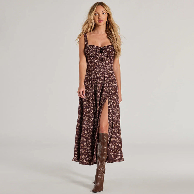 Jardin™ | Robe Longue Fleurie à Bretelles