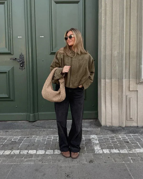 Jardin™ | Blouson Bomber en Suédine