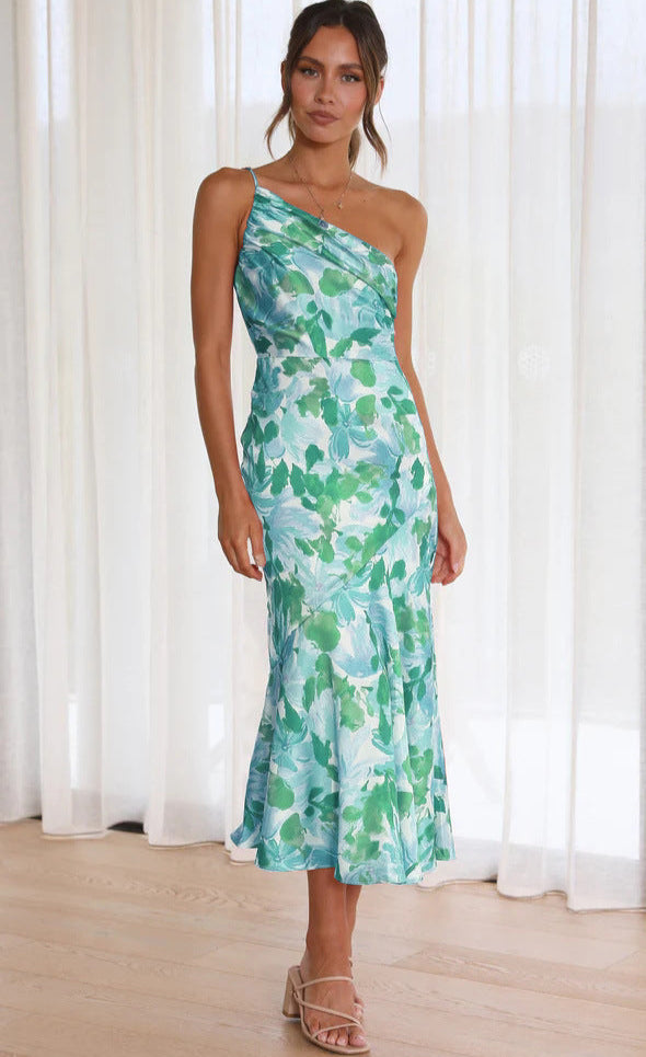 Jardin™ | Robe Longue Asymétrique Fleurie