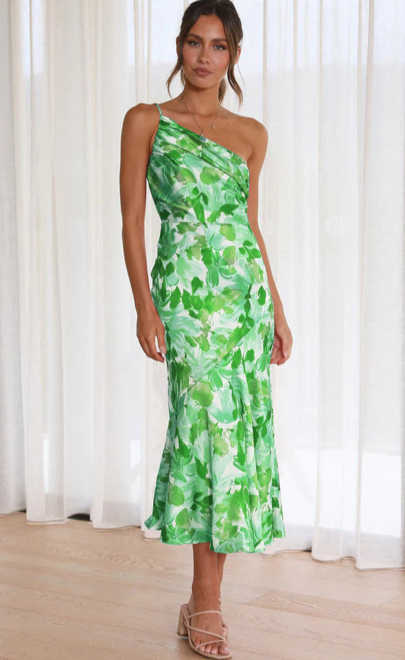 Jardin™ | Robe Longue Asymétrique Fleurie