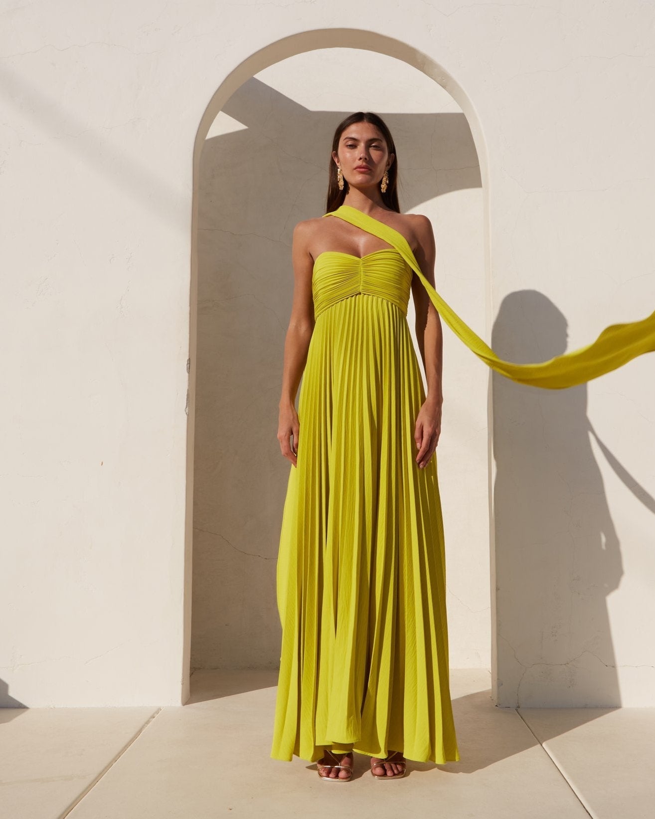 Jardin™ | Robe Longue Bustier Plissée