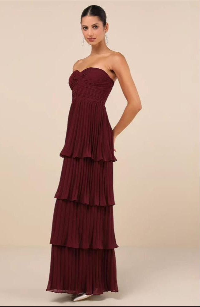 Jardin™ | Robe Longue Bustier à Volants