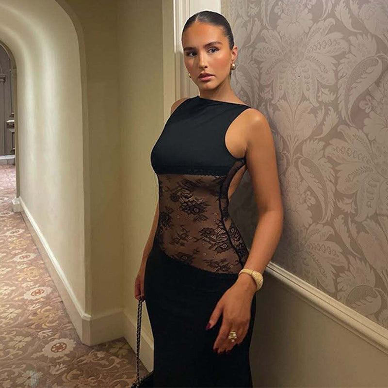 Jardin™ | Robe Longue en Dentelle Transparente