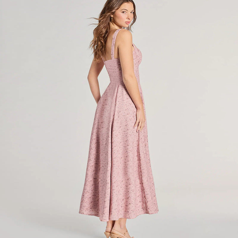 Jardin™ | Robe Longue Fleurie à Bretelles