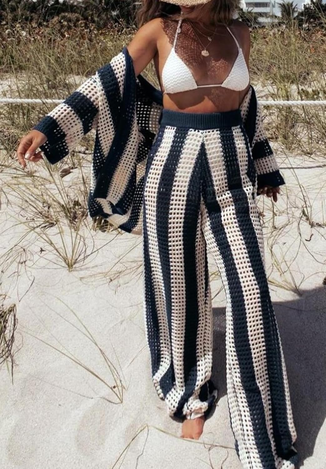 Jardin™ | Ensemble Tricoté à Rayures Larges