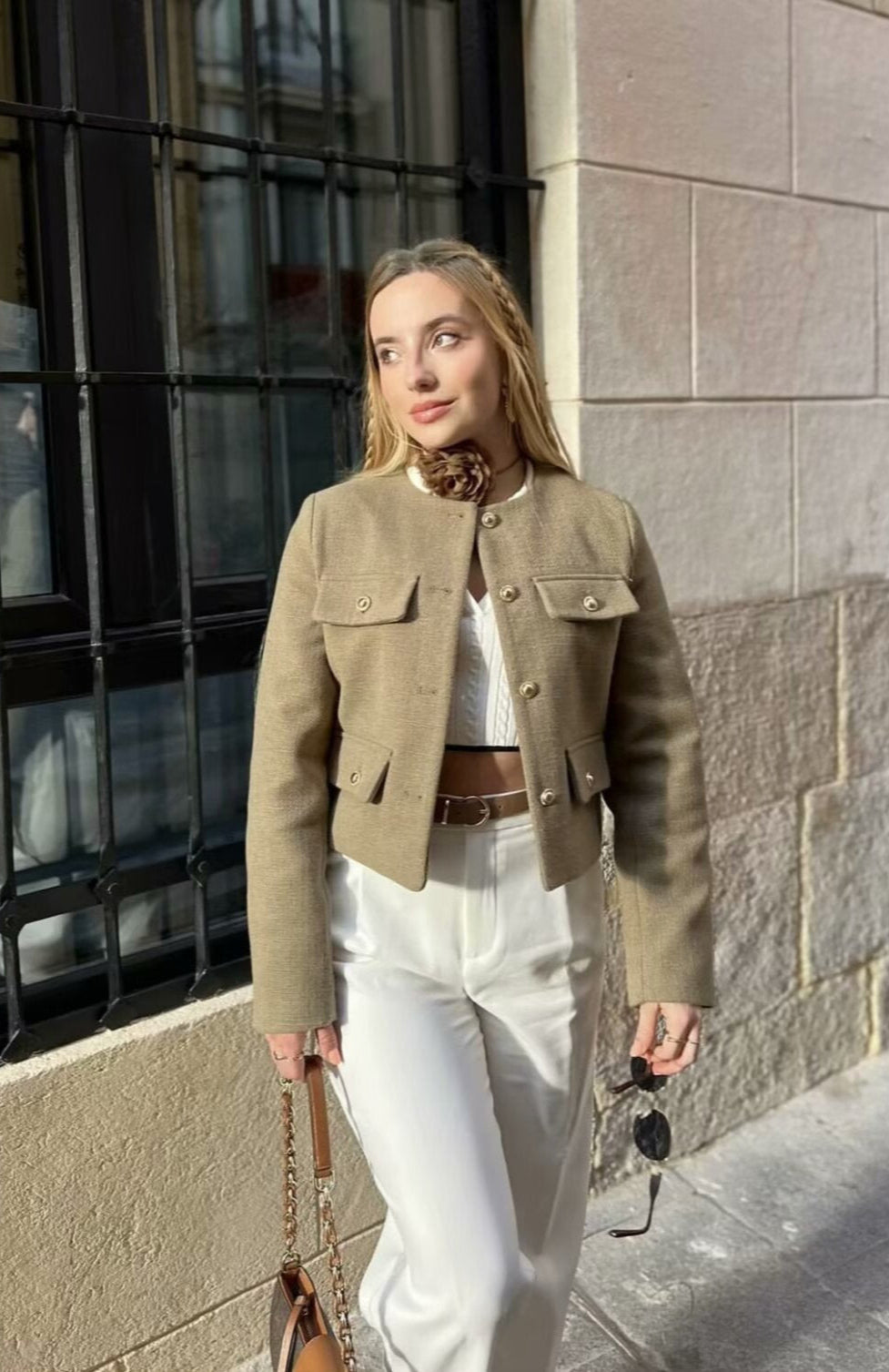 Jardin™ | VESTE CROPPED VINTAGE