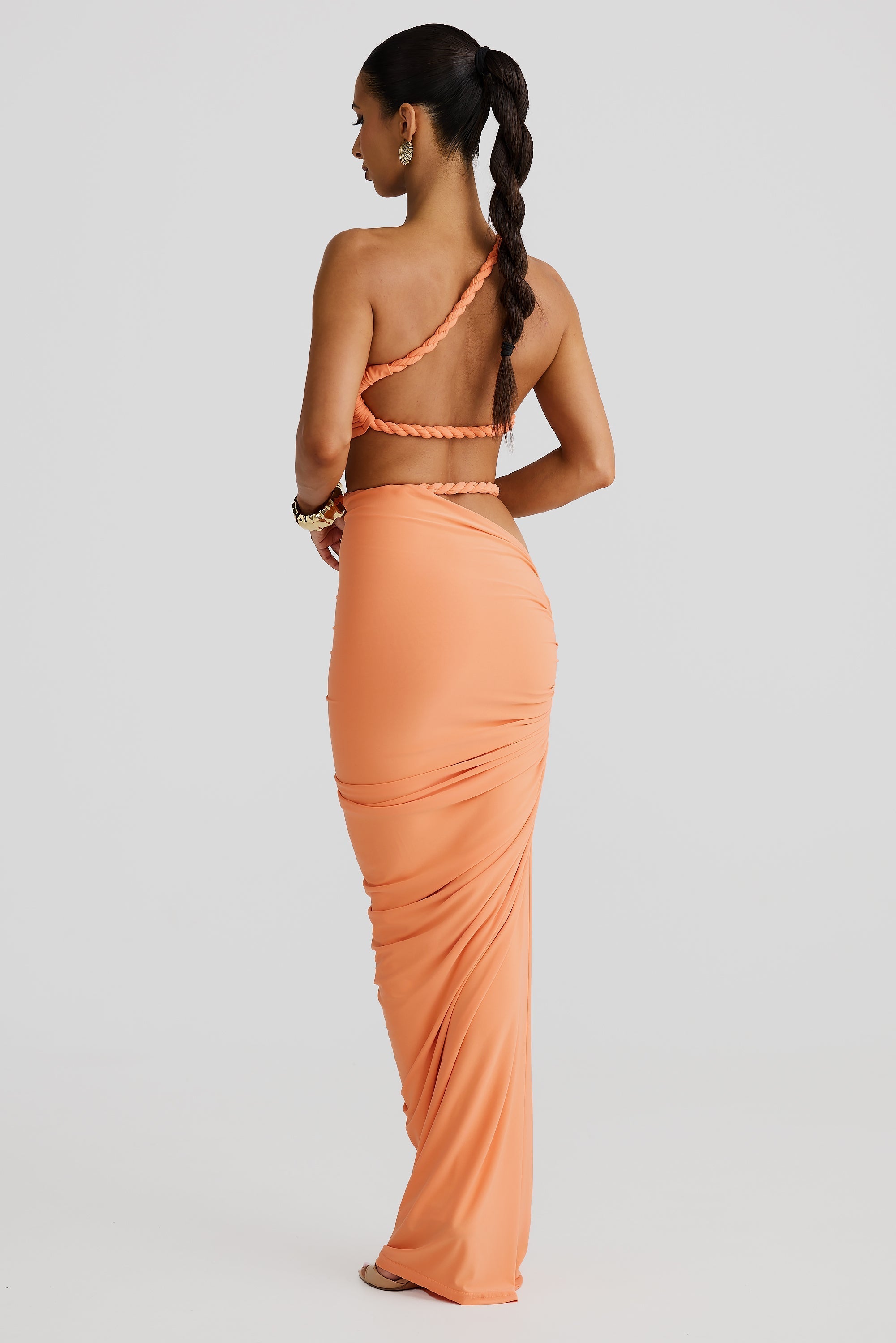 Jardin™ | Jupe maxi froncée à découpes