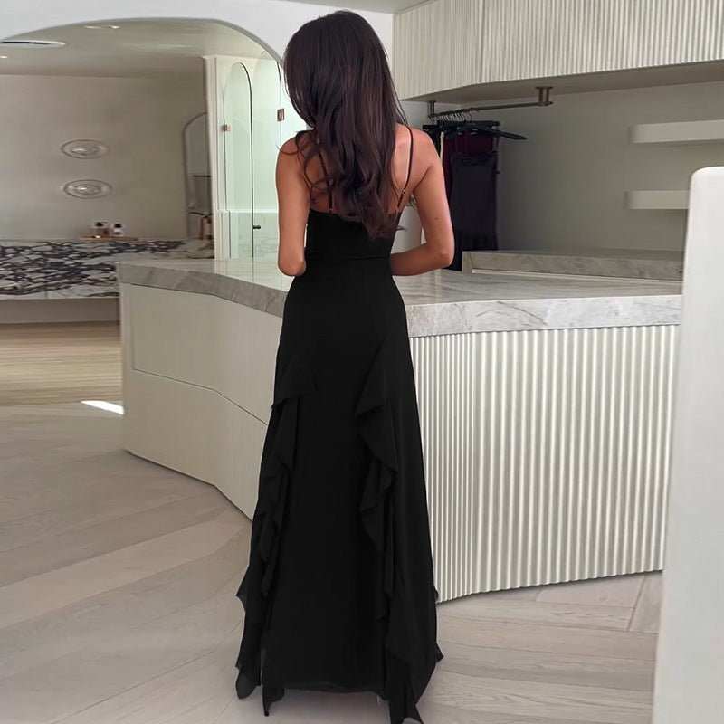 Jardin™ | Robe Longue Fendue à Bretelles