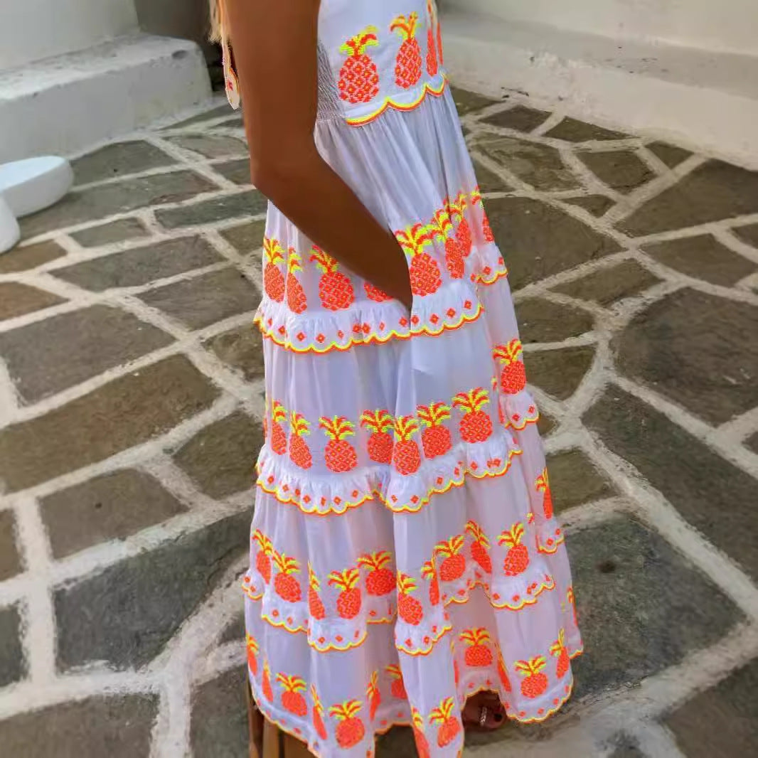 Jardin™ | Robe Longue Brodée Bohème