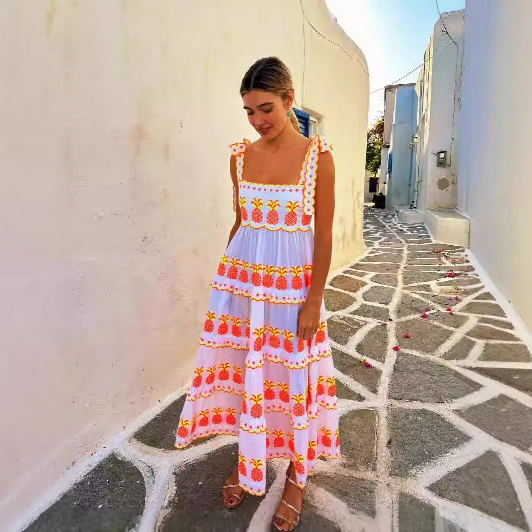 Jardin™ | Robe Longue Brodée Bohème