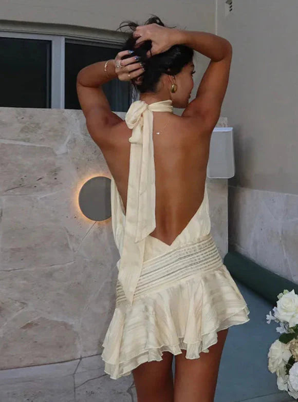 Jardin™ | Mini robe dos nu en dentelle