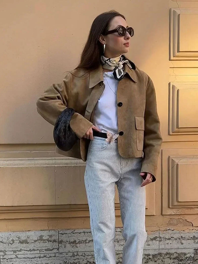 Jardin™ | Veste En Suède