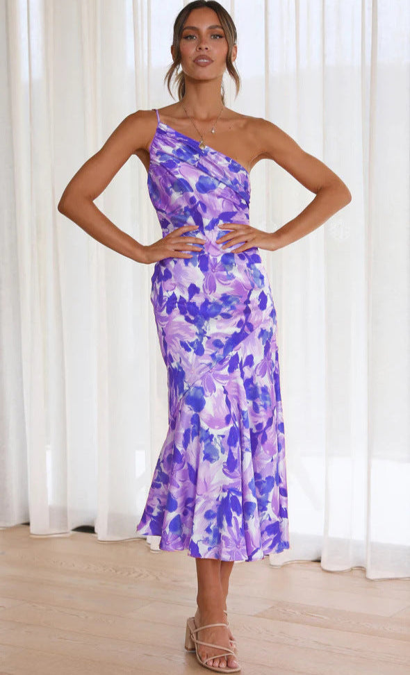 Jardin™ | Robe Longue Asymétrique Fleurie