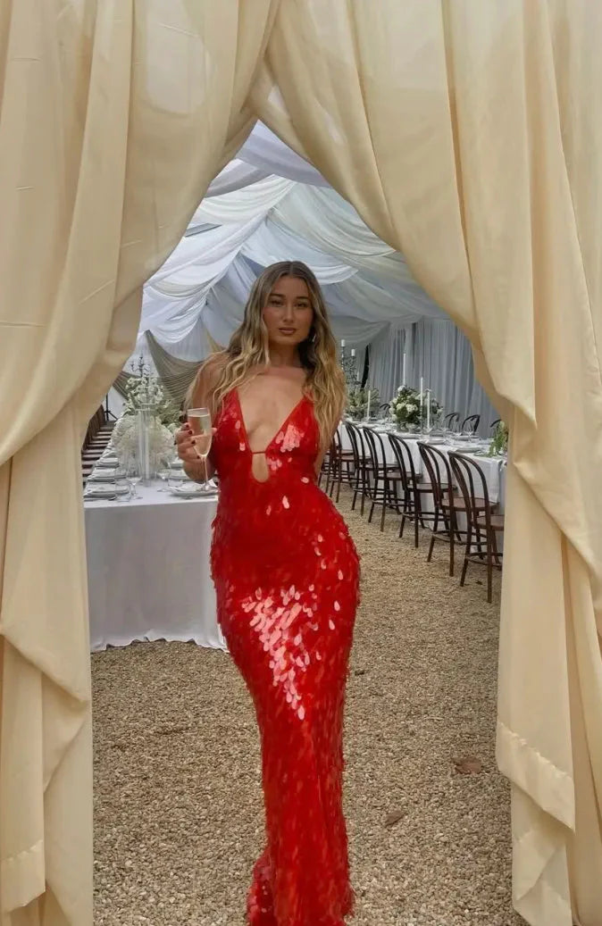 Jardin™ | Robe à Paillettes Dos Nu