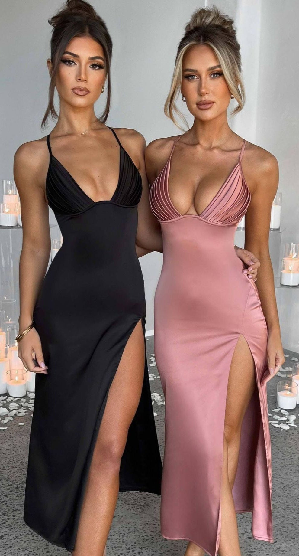 Jardin™ | Robe Fendue à Fines Bretelles