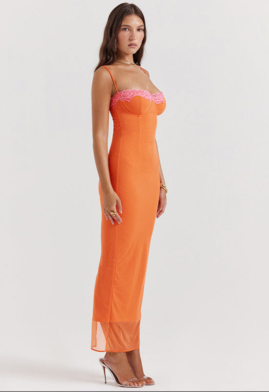 Jardin™ | Robe Longue Bustier Dentelle