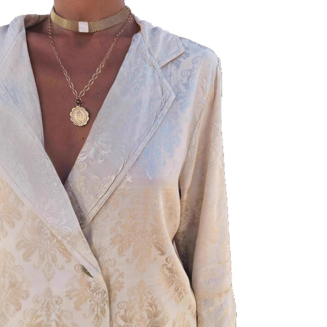 Jardin™ | Ensemble Pantalon Large avec Blazer Structuré