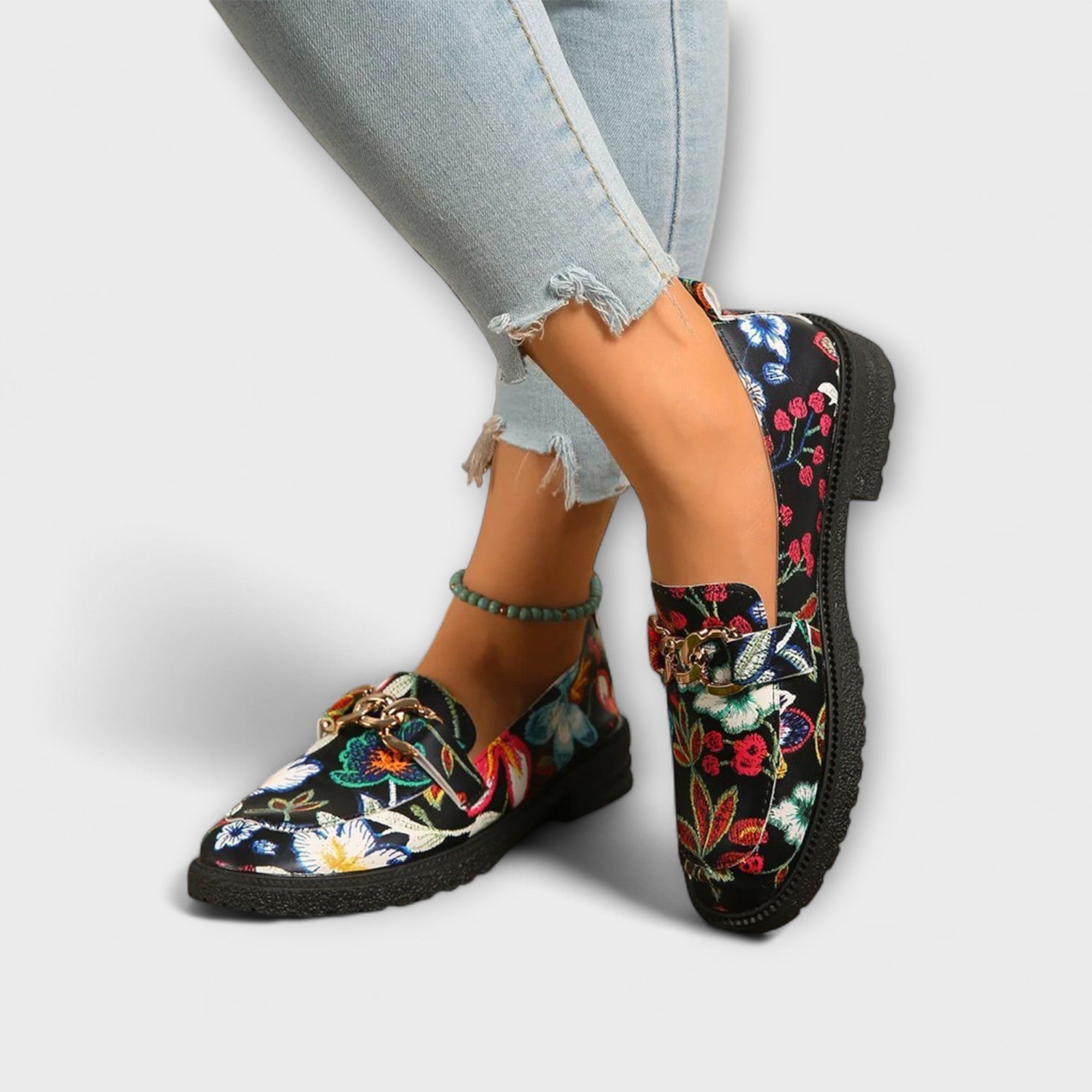 Jardin™ | Mocassins multicolores à motif floral