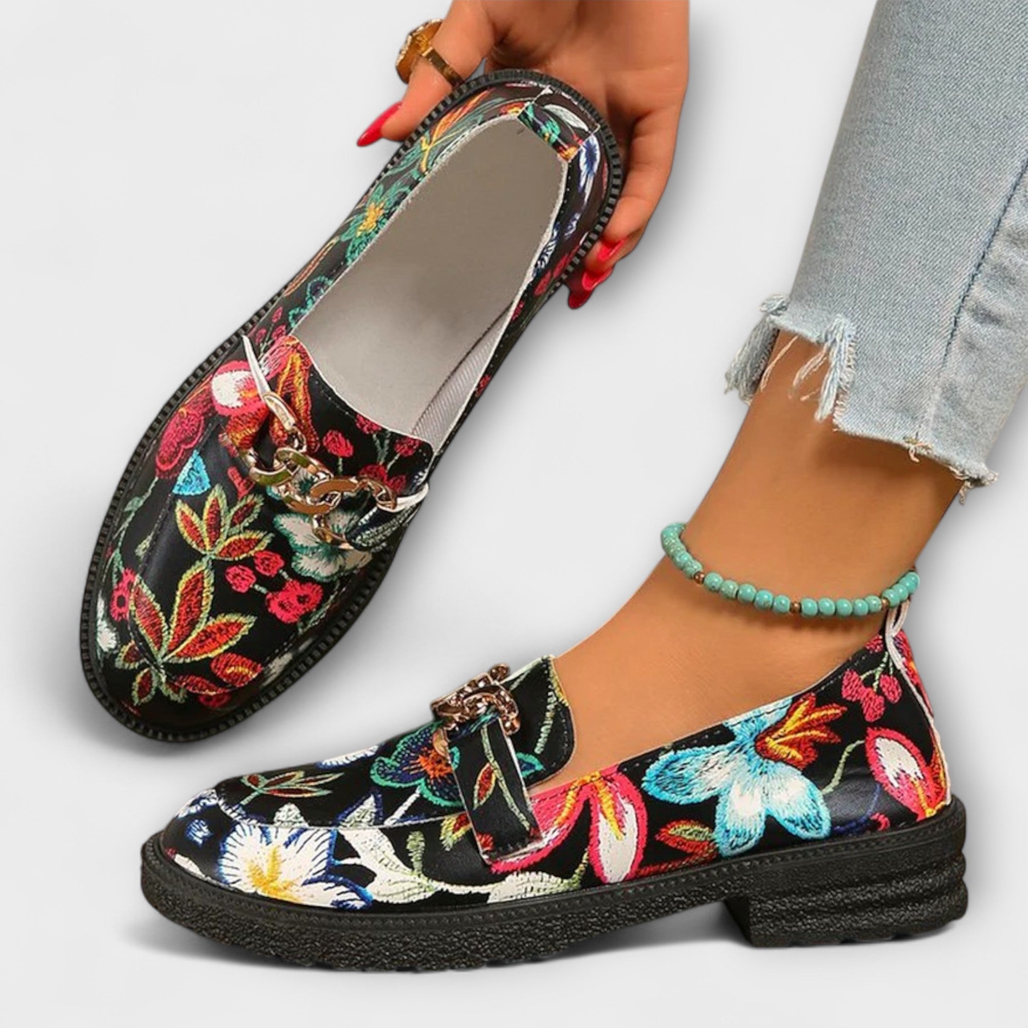 Jardin™ | Mocassins multicolores à motif floral