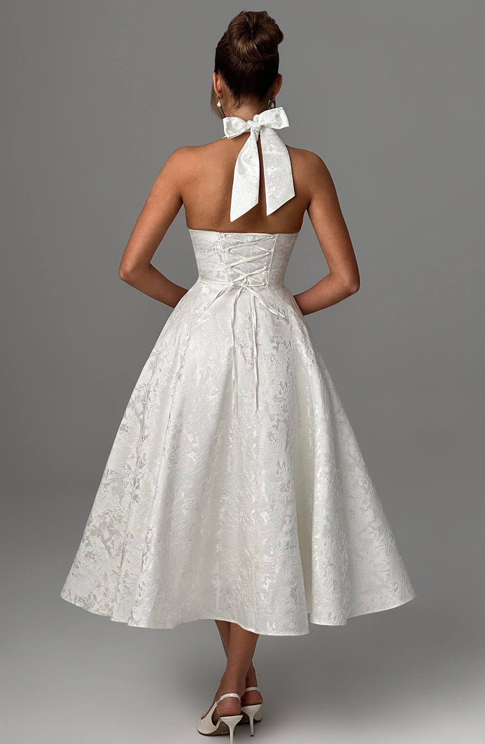 Jardin™ | Robe Midi à Encolure Dos-Nu