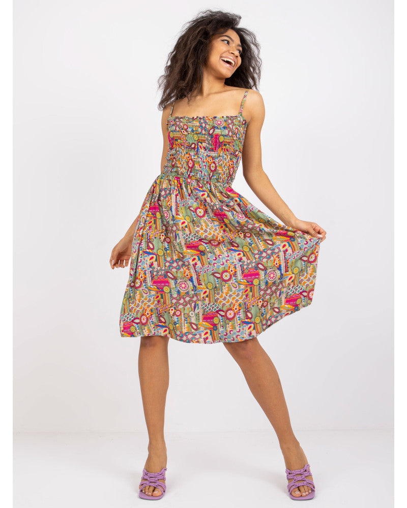 Jardin™ | Robe Mi-Longue Bretelles Élastiques