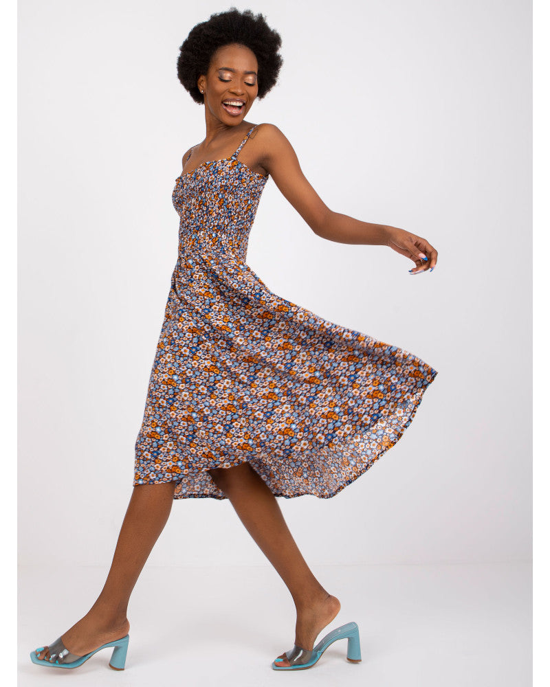 Jardin™ | Robe Mi-Longue Bretelles Élastiques