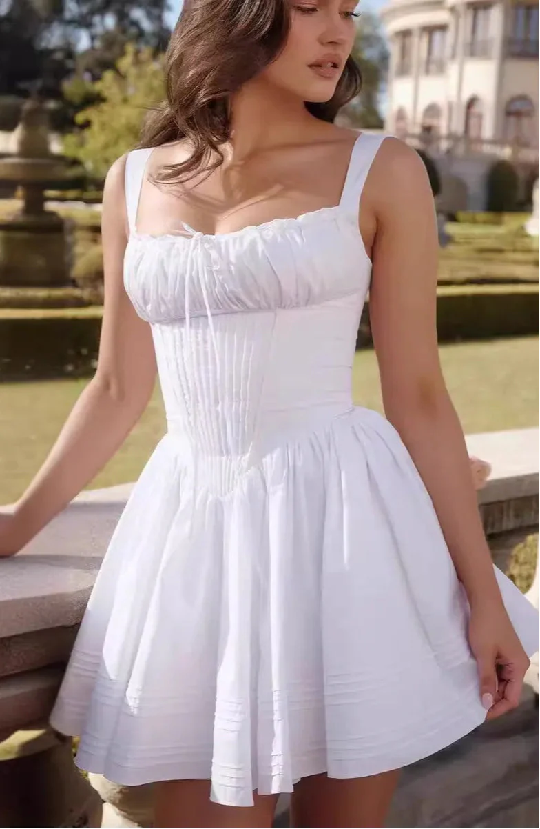 Jardin™ | Robe Noire Elégante à Bretelles