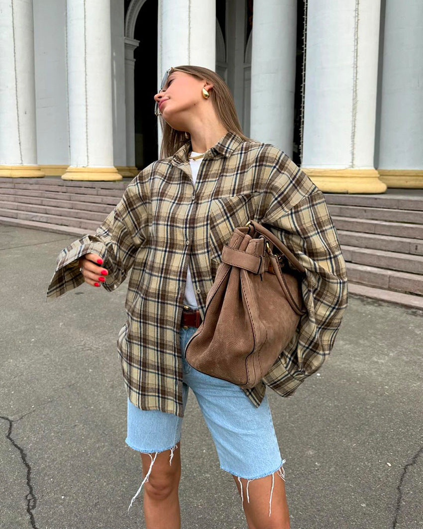 Jardin™ | Chemise Oversize à Carreaux