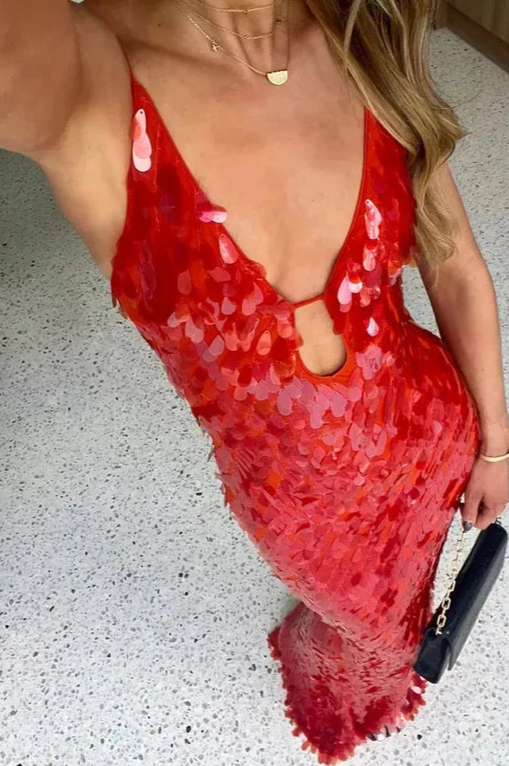 Jardin™ | Robe à Paillettes Dos Nu