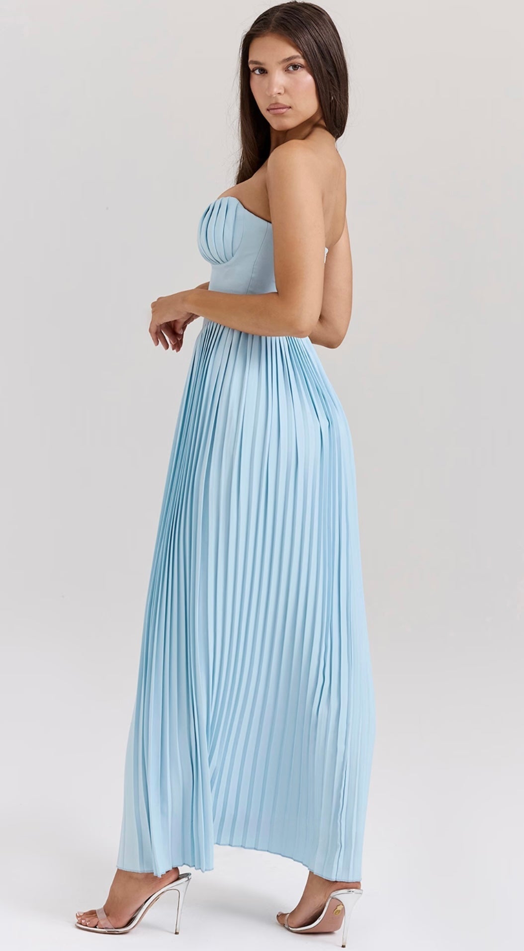 Jardin™ | Robe Longue Plissée Bustier