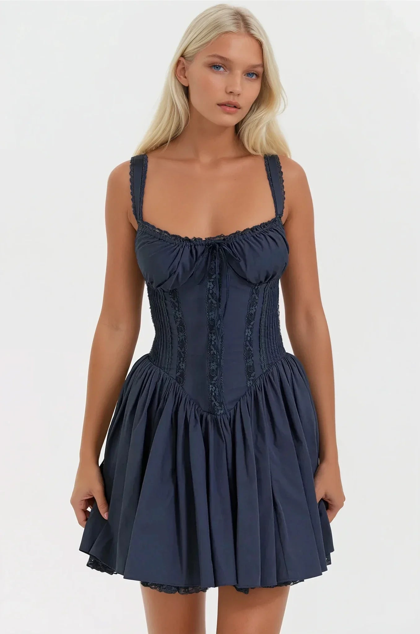 Jardin™ | Robe Courte Corset Dentelle