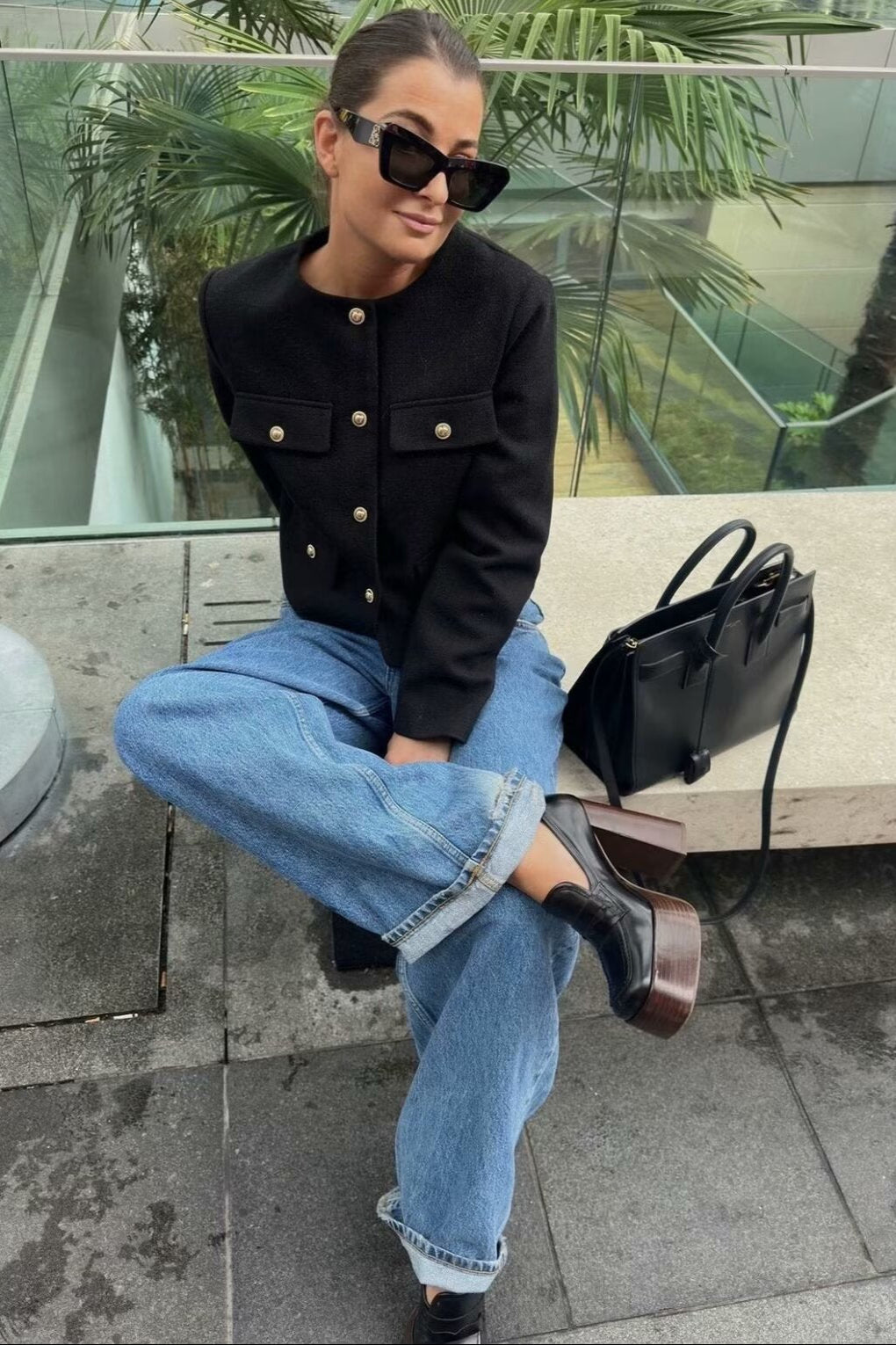 Jardin™ | VESTE CROPPED VINTAGE