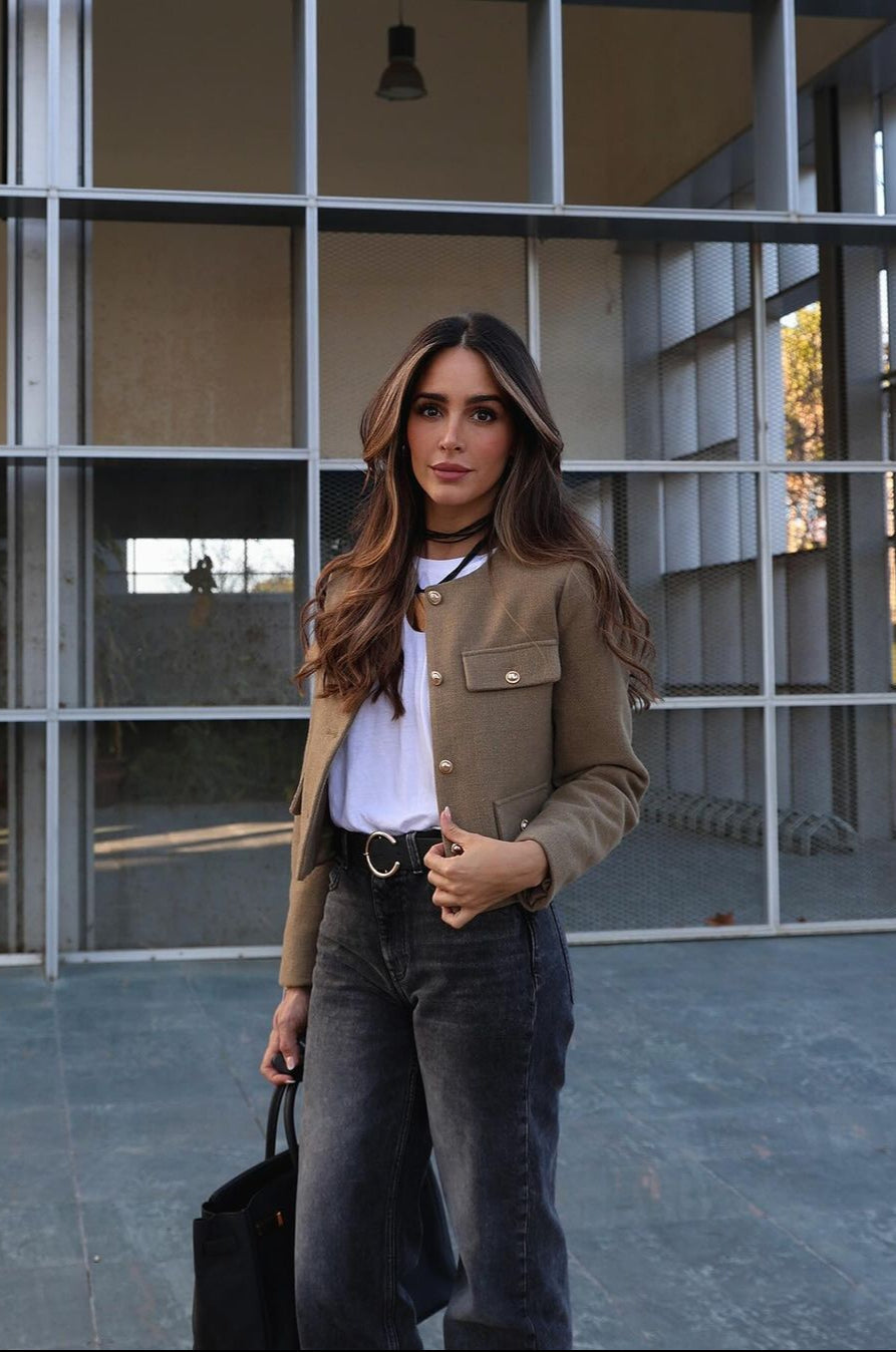 Jardin™ | VESTE CROPPED VINTAGE