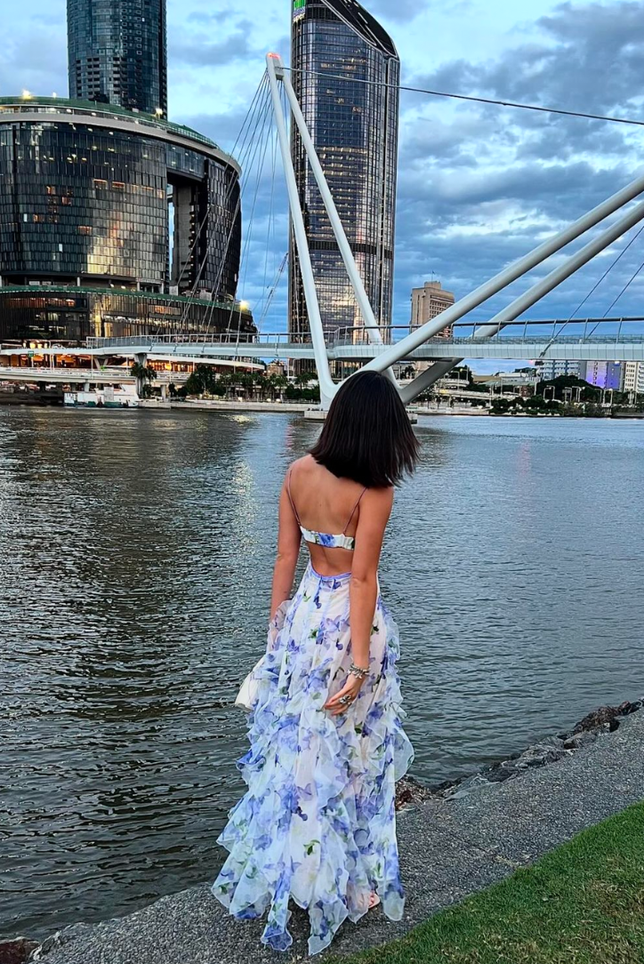 Jardin™ | Robe Longue Fleurie à Bretelles