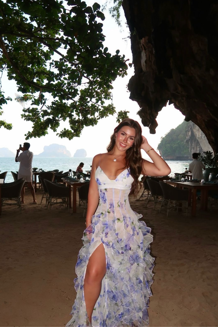 Jardin™ | Robe Longue Fleurie à Bretelles