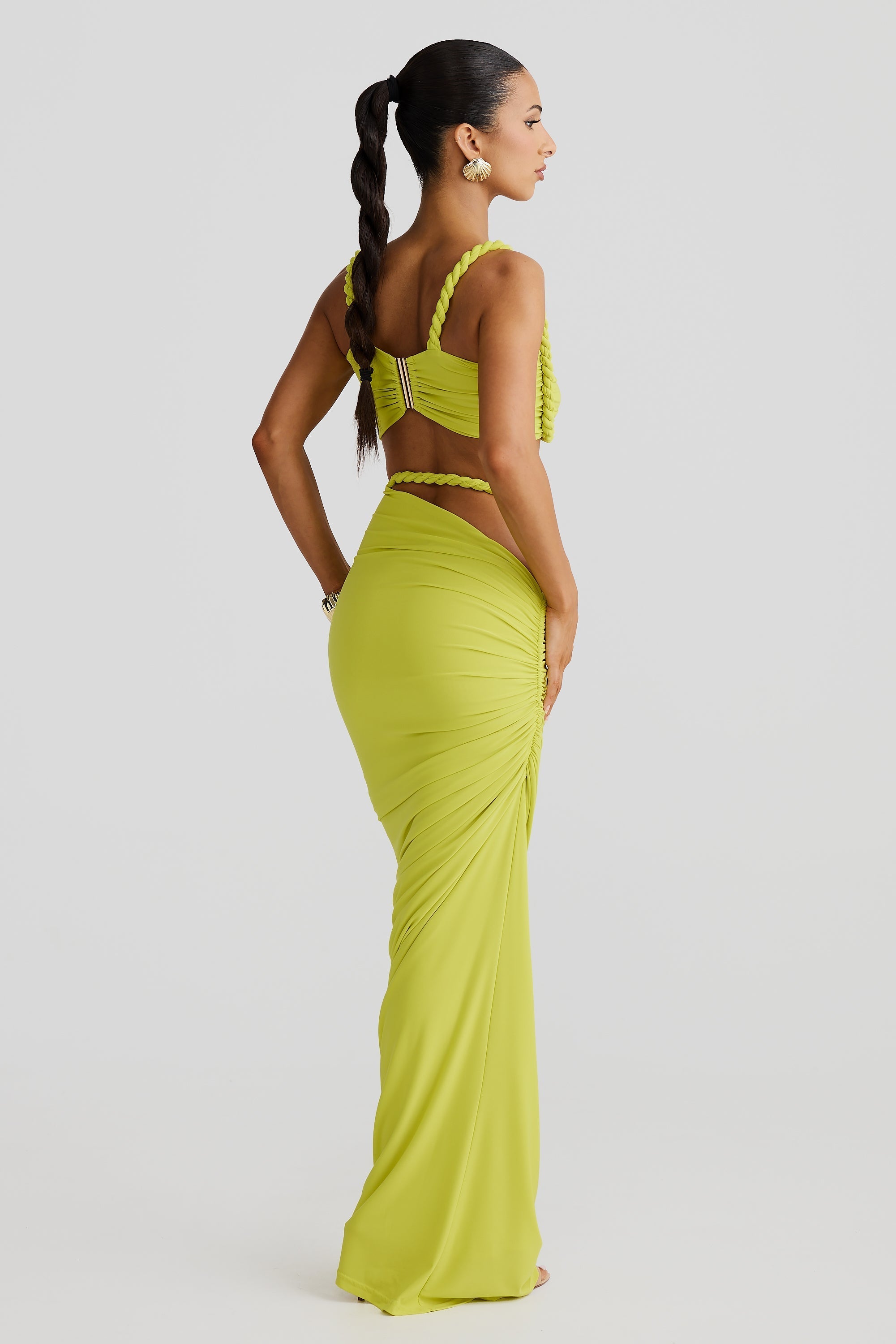 Jardin™ | Jupe maxi froncée à découpes