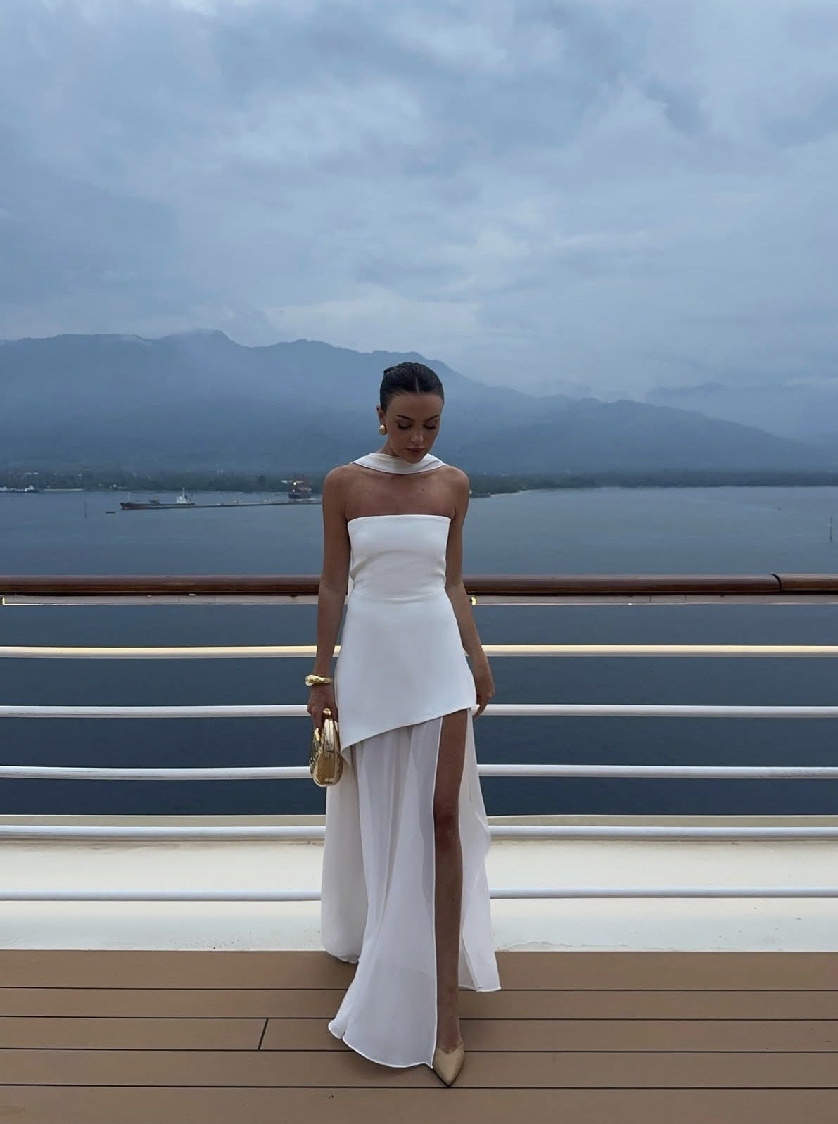 Jardin™ | Robe Fendue Bustier Longue