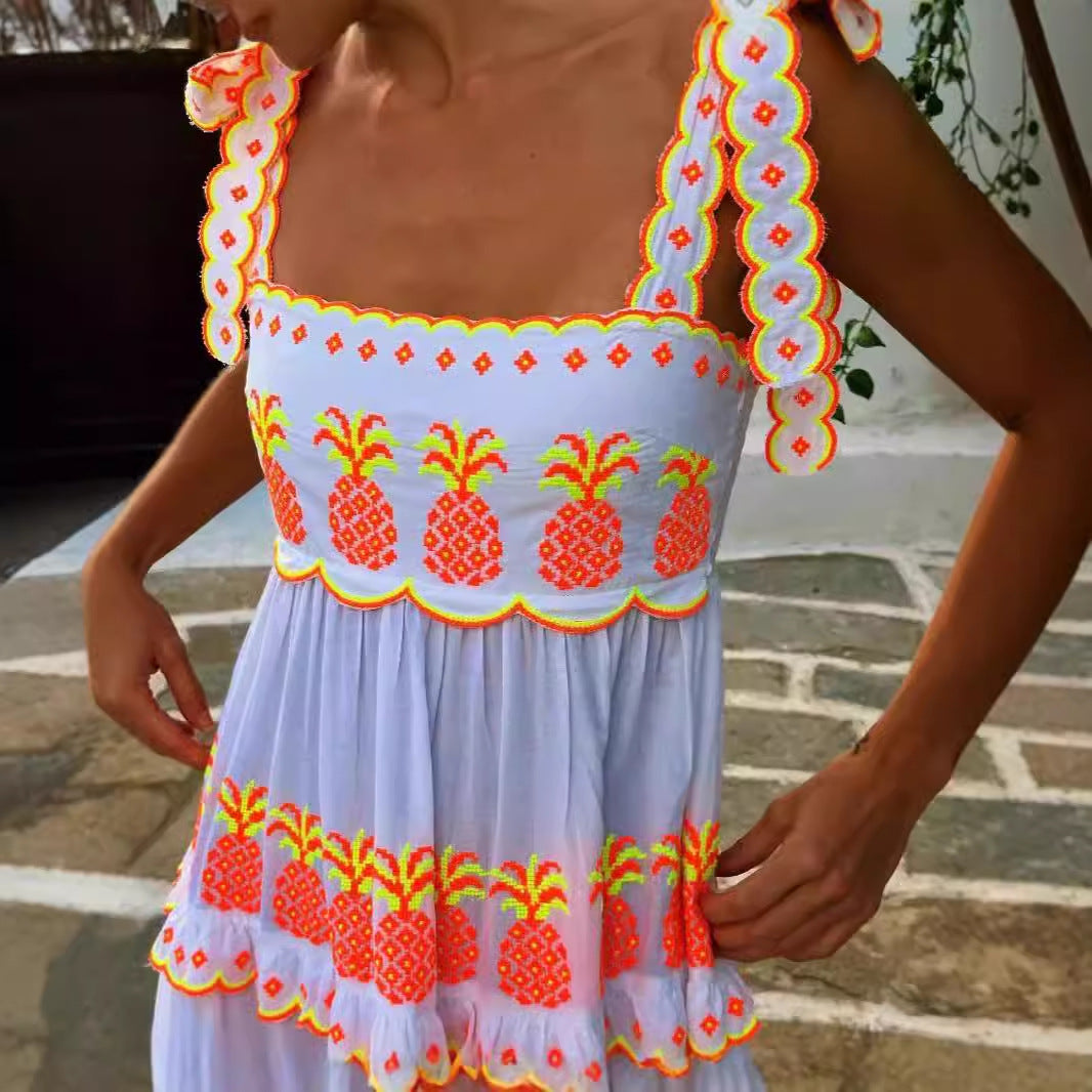 Jardin™ | Robe Longue Brodée Bohème