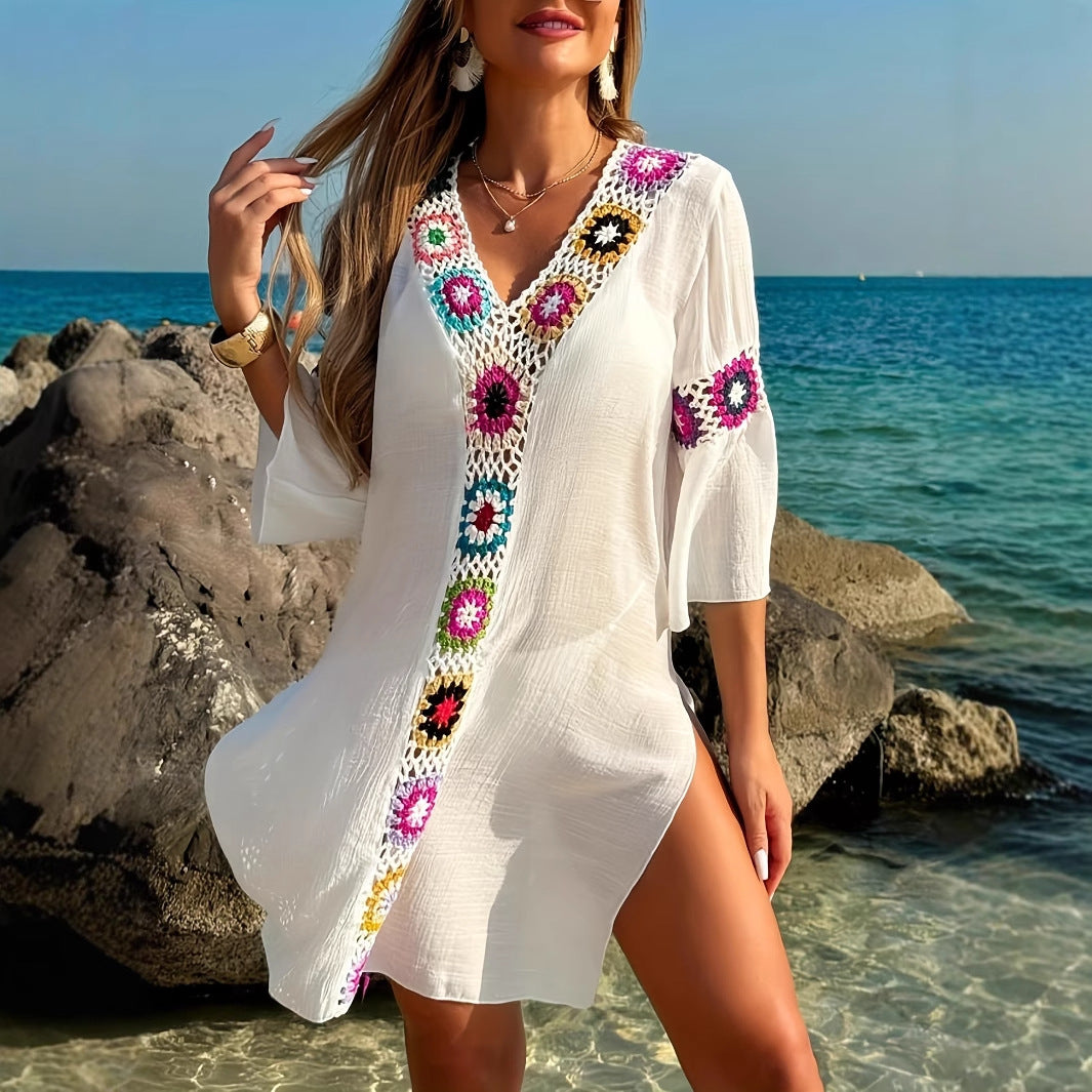 Jardin™ | Robe Longue Brodée de Plage