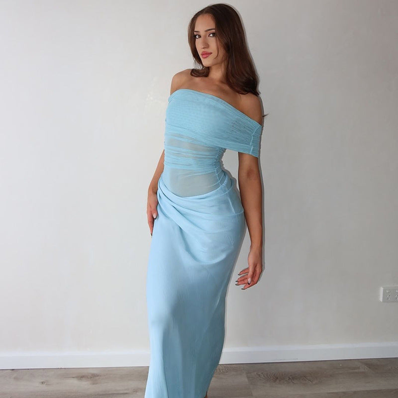Jardin™ | Robe Longue en Dentelle Asymétrique