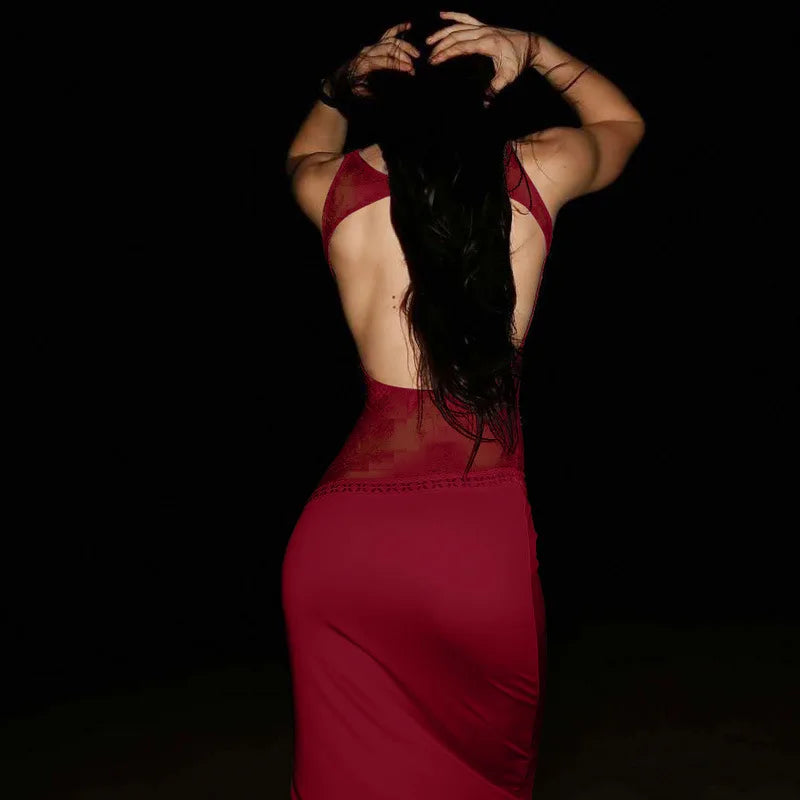 Jardin™ | Robe Longue en Dentelle Transparente