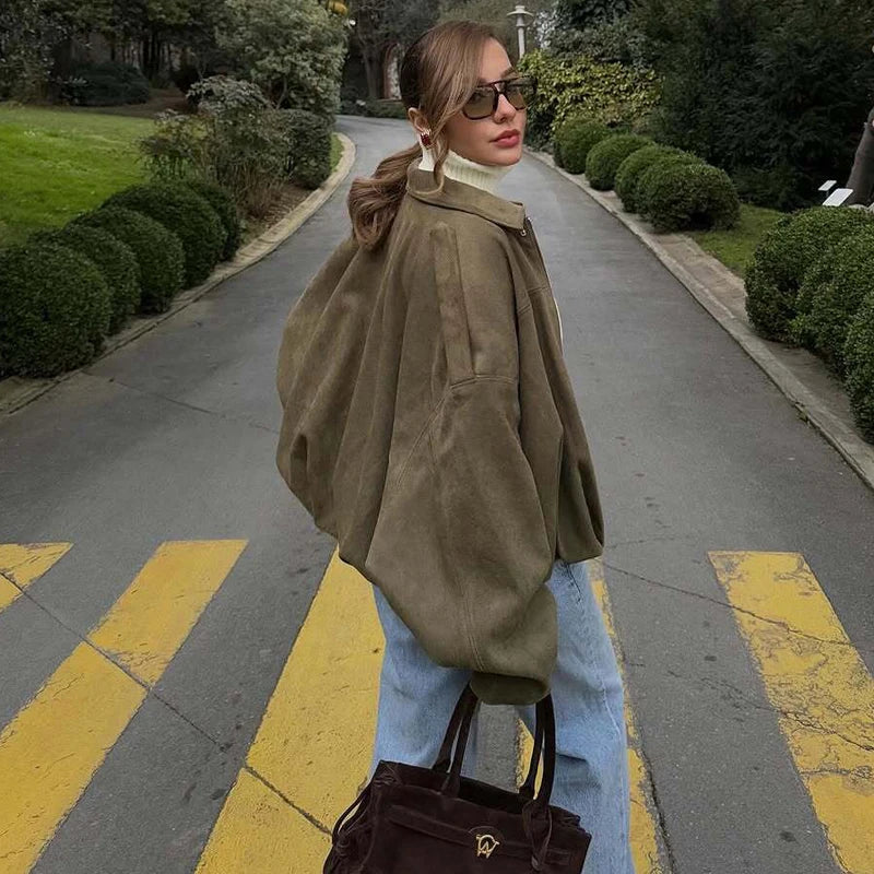 Jardin™ | Blouson aviateur en daim