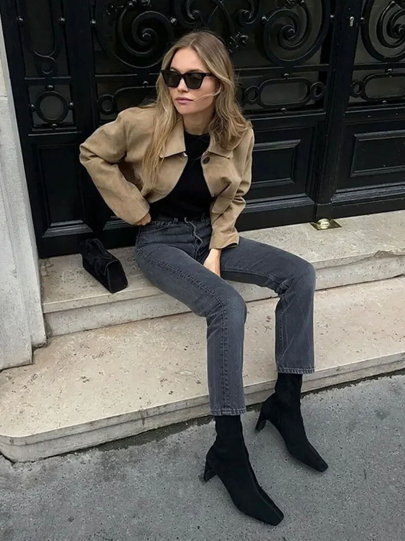 Jardin™ | Veste En Suède