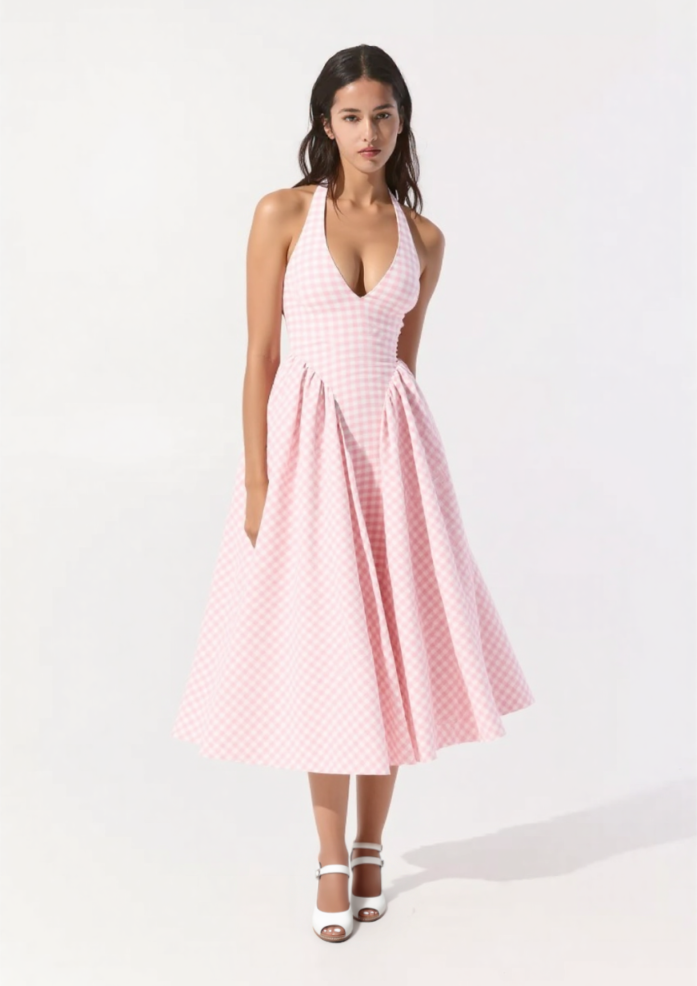 Jardin™ | Robe Dos-nu à Carreaux