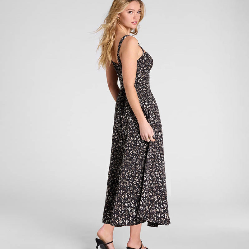 Jardin™ | Robe Longue Fleurie à Bretelles