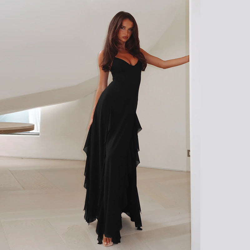 Jardin™ | Robe Longue Fendue à Bretelles