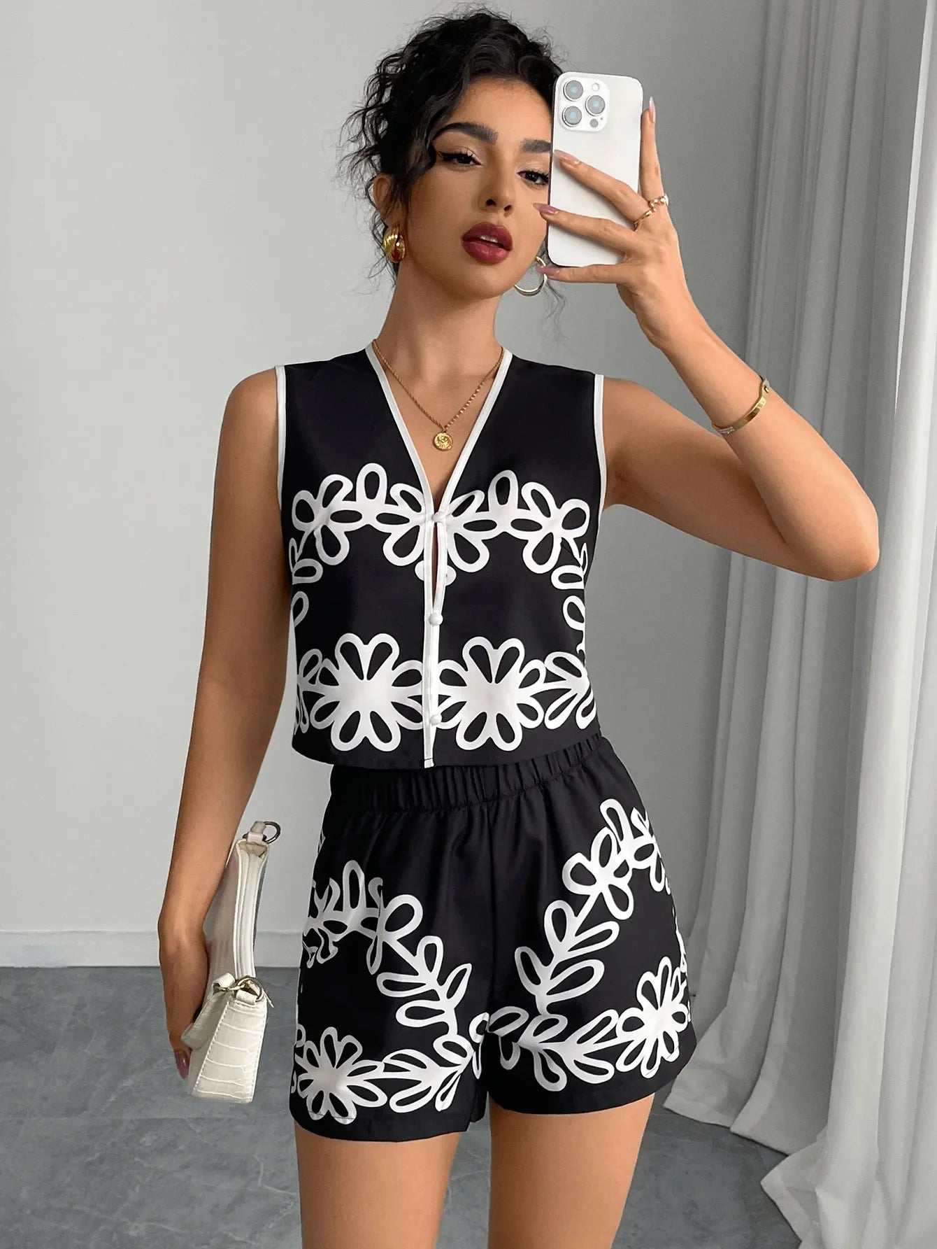 Jardin™ | Combinaison à Fleurs et Shorts