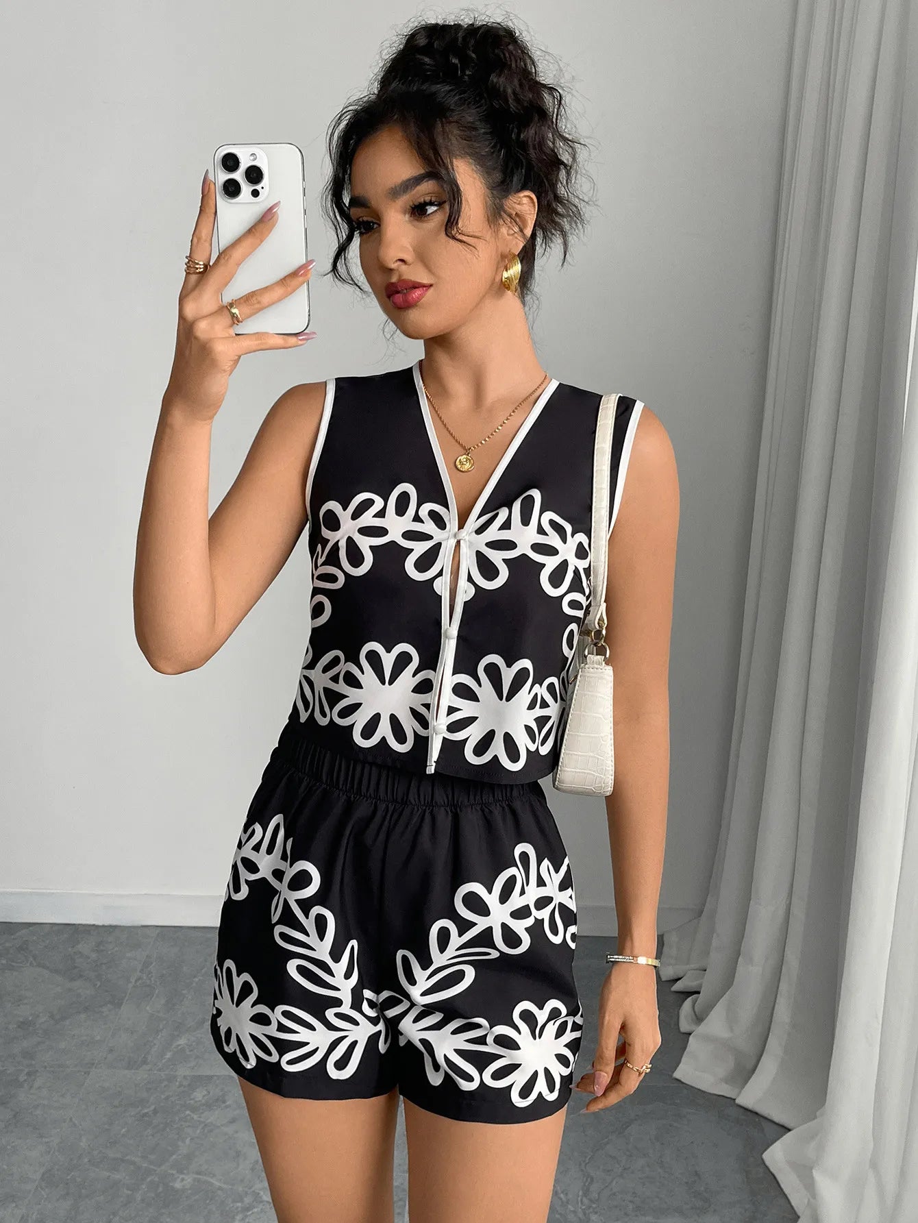 Jardin™ | Combinaison à Fleurs et Shorts