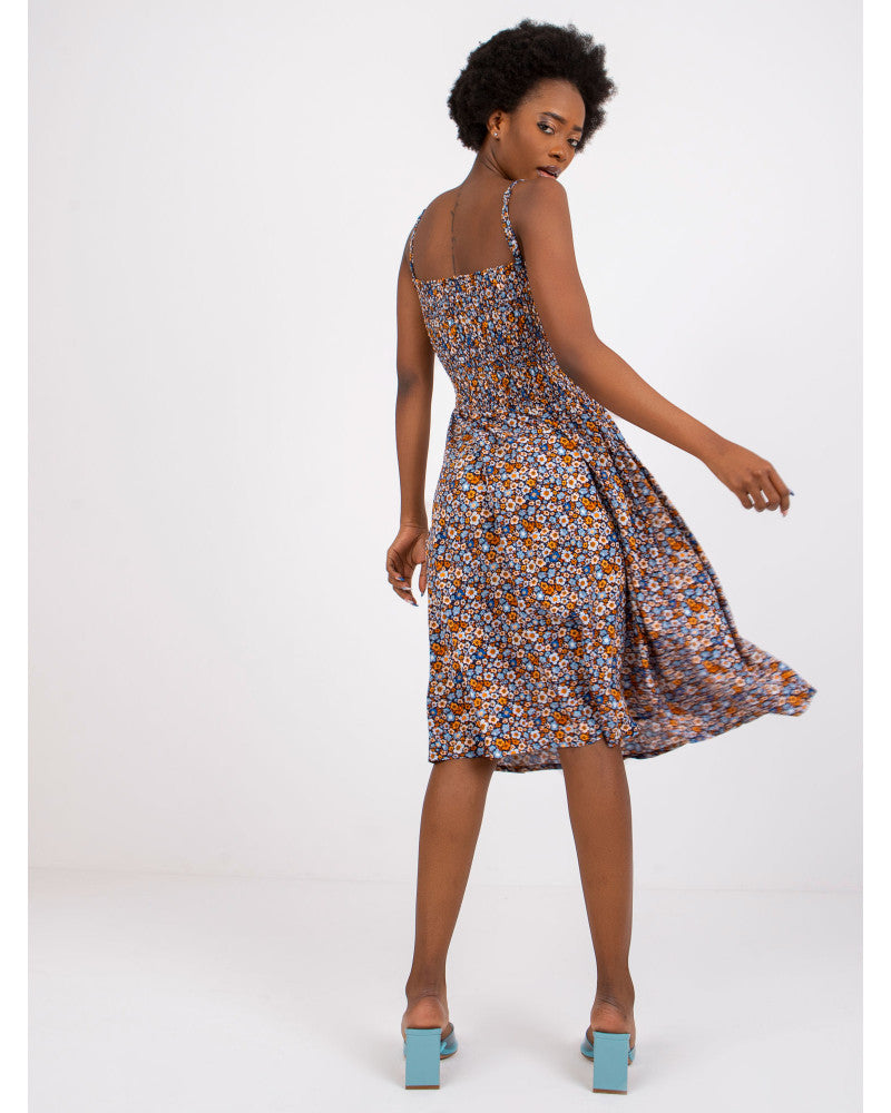 Jardin™ | Robe Mi-Longue Bretelles Élastiques