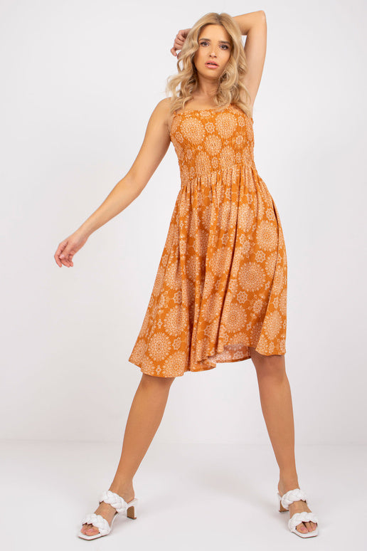 Jardin™ | Robe Mi-Longue Bretelles Élastiques